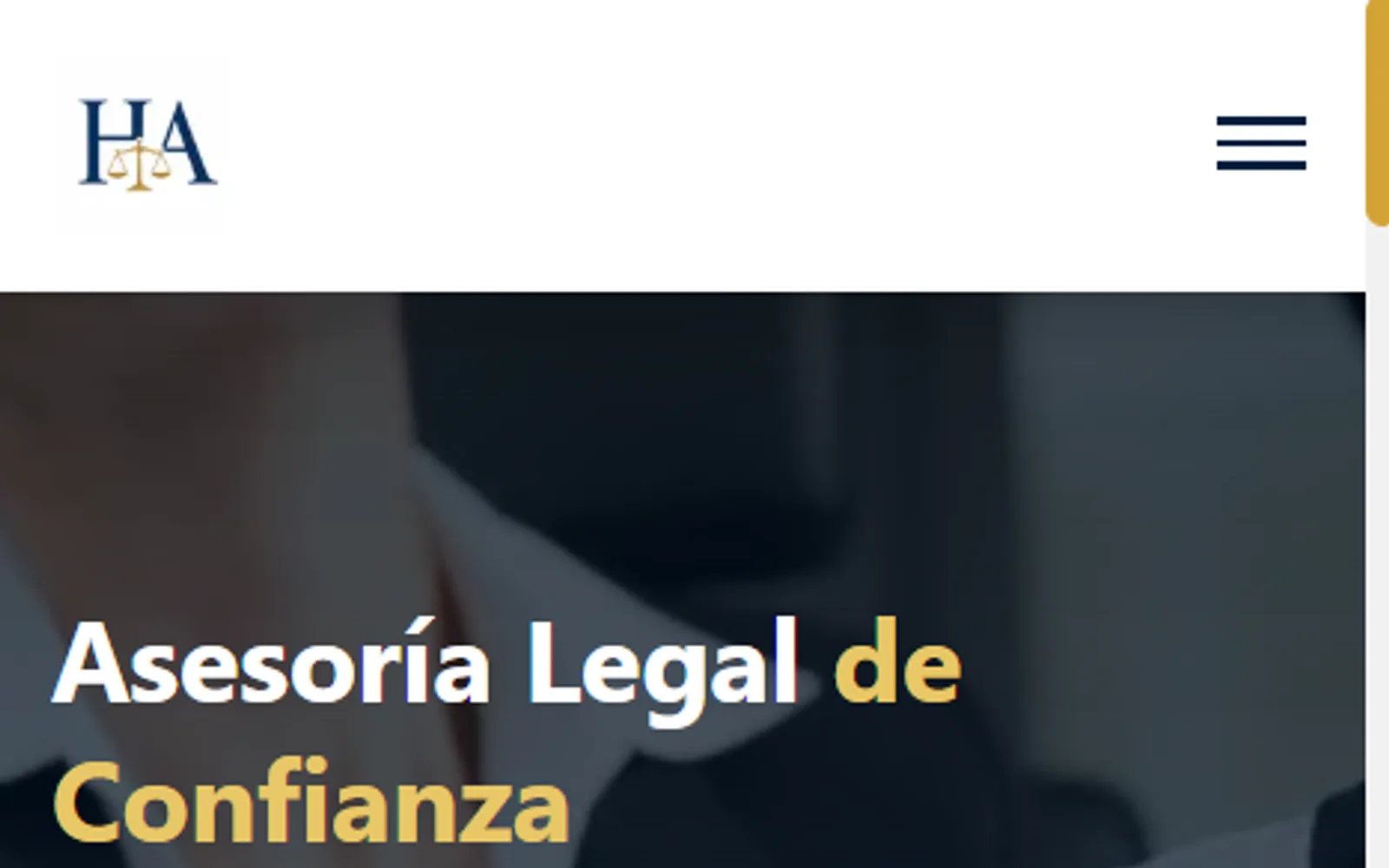 Concepto de sitio para Herrera & Asociados — pantalla 3 de 3